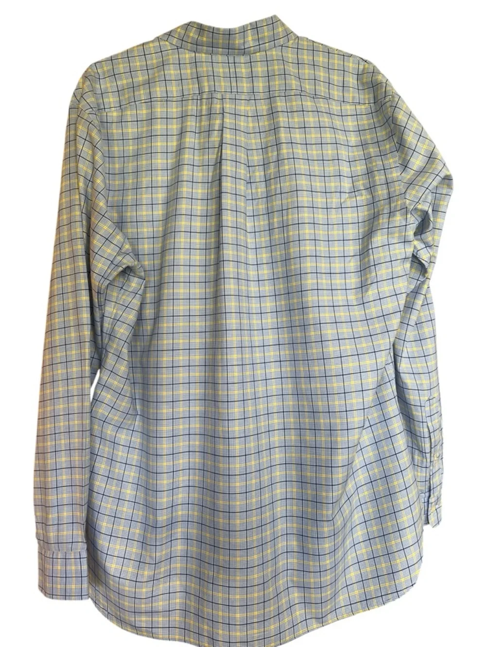 Polo Ralph Lauren Slim Fit Plaid Button Down Shirt Blue Yellow XL